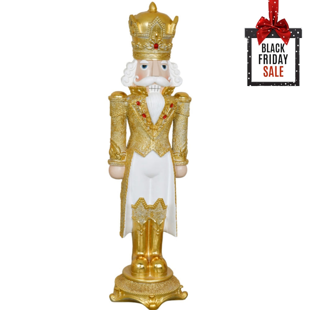 Χριστουγεννιάτικος Πολυρεζίν Στρατιώτης Χρυσός 27,5x25,5x91,5cm