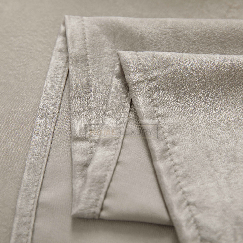 Velour Satin Κουρτίνα Μόκα 80% Σκίασης Με Τρέσα Υ270xΦ280cm 341-4