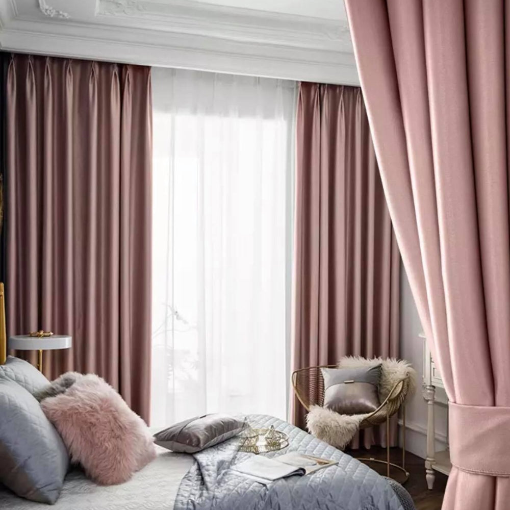 Ταφτά Κουρτίνα Σκίασης Σάπιο Μήλο Με Τρέσα Υ270xΦ280cm 575-10