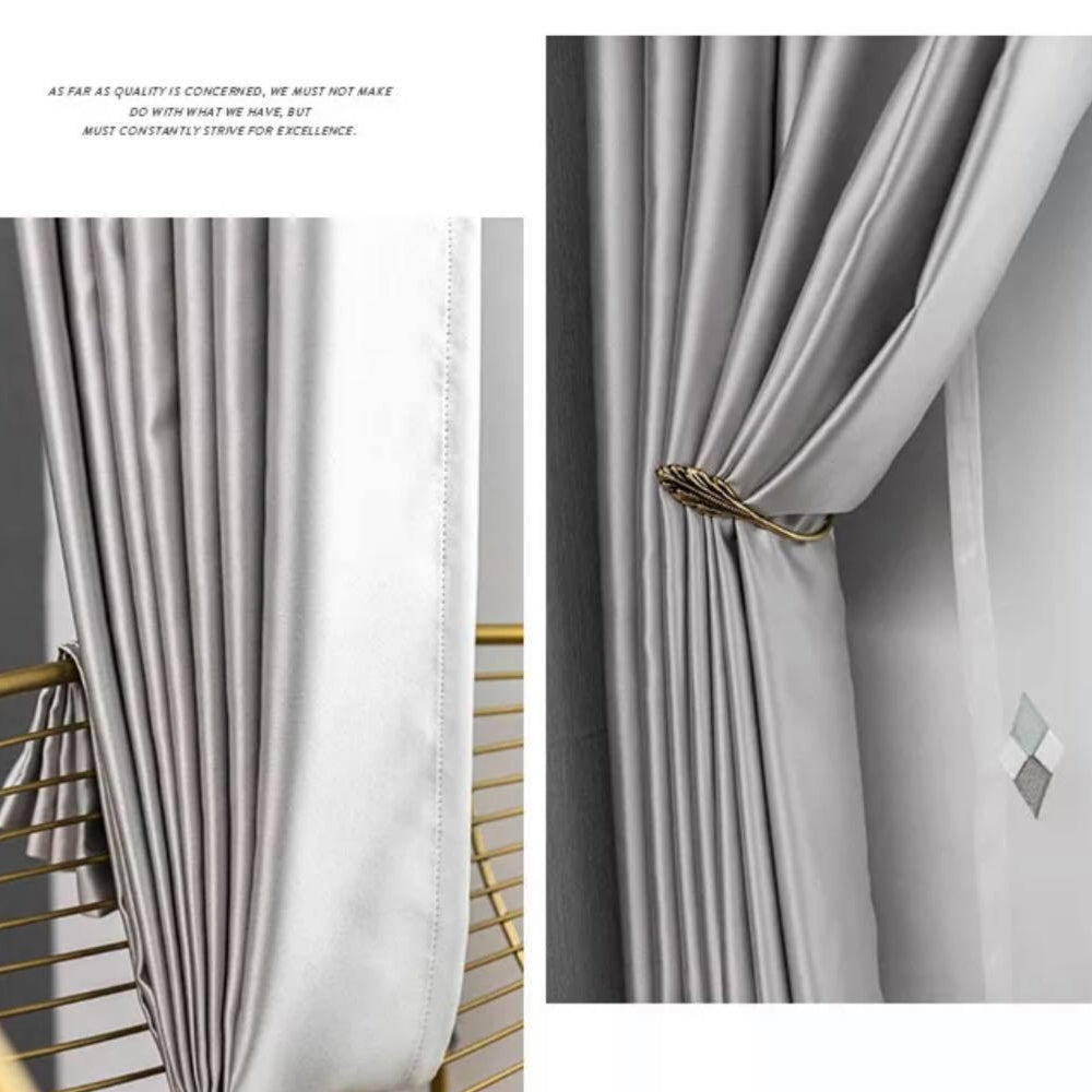 Ταφτά Κουρτίνα Σκίασης Γκρι Με Τρέσα Υ270xΦ280cm 575-11