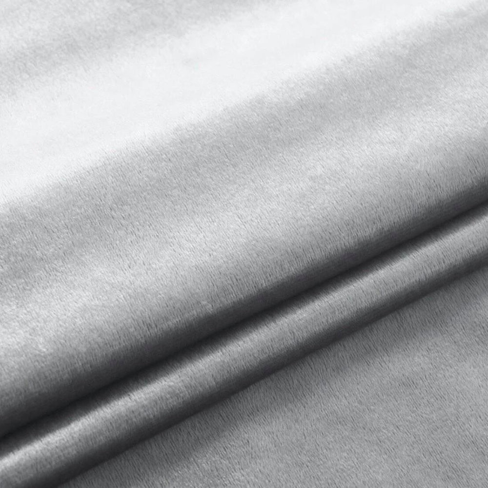 Velour Soft Κουρτίνα Σκίασης Ασημί Με Τρέσα Υ270xΦ280cm 596-11