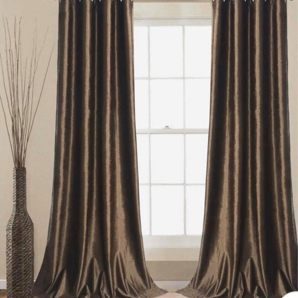 Velour Soft Κουρτίνα Σκίασης Καφέ Με Τρέσα Υ270xΦ280cm 596-4