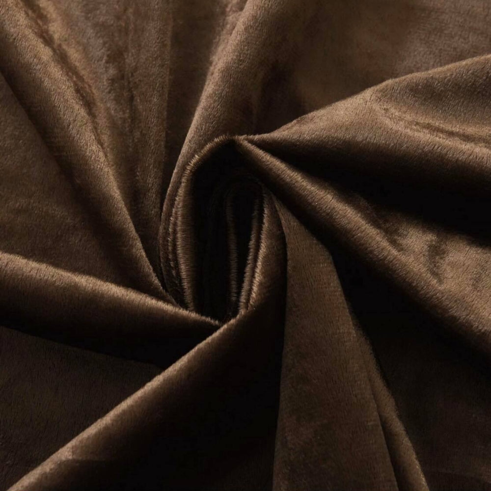 Velour Soft Κουρτίνα Σκίασης Καφέ Με Τρέσα Υ270xΦ280cm 596-4