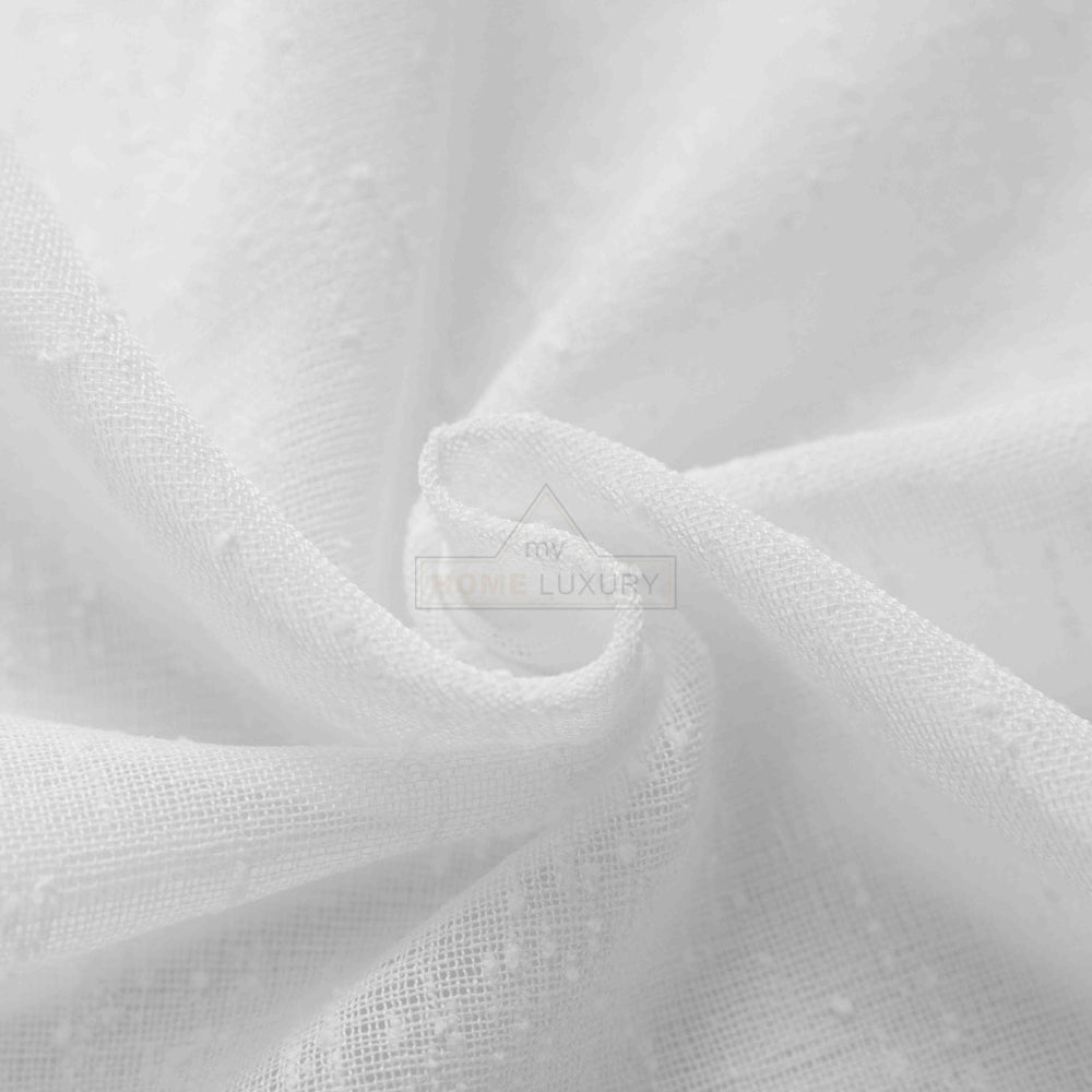 Κουρτίνα Ημιδιάφανη Λινή Λευκή Με Κρίκο 270x290cm A6023-21
