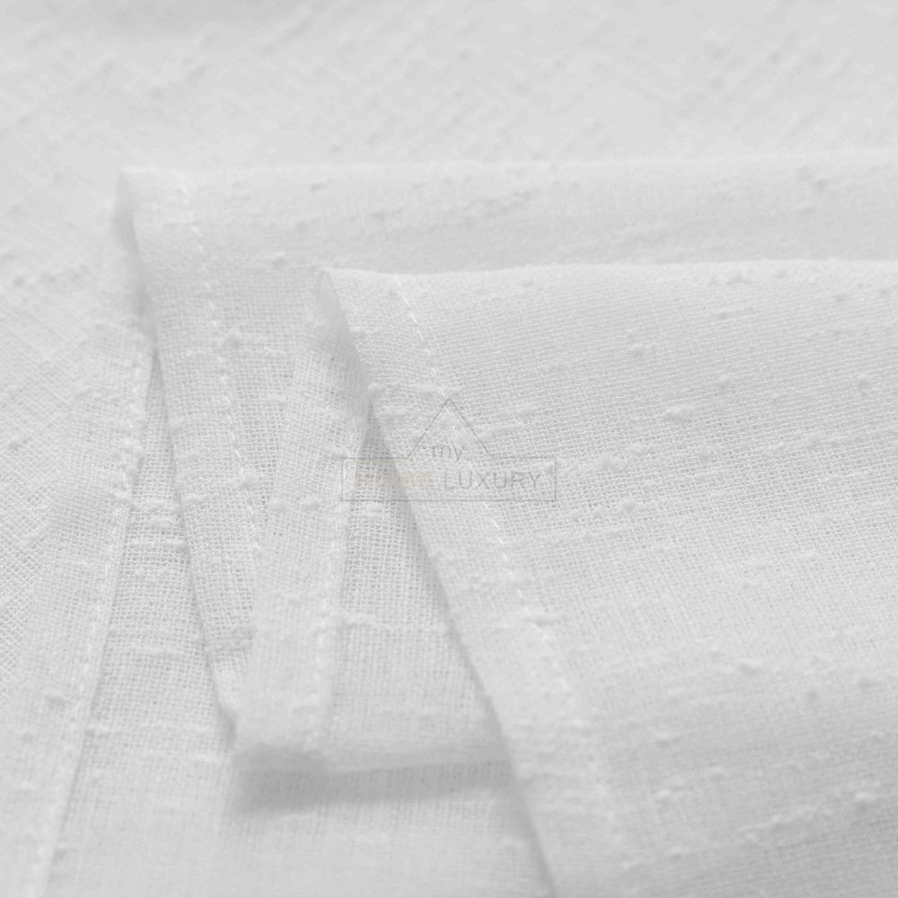 Κουρτίνα Ημιδιάφανη Λινή Λευκή Με Κρίκο 270x290cm A6023-21