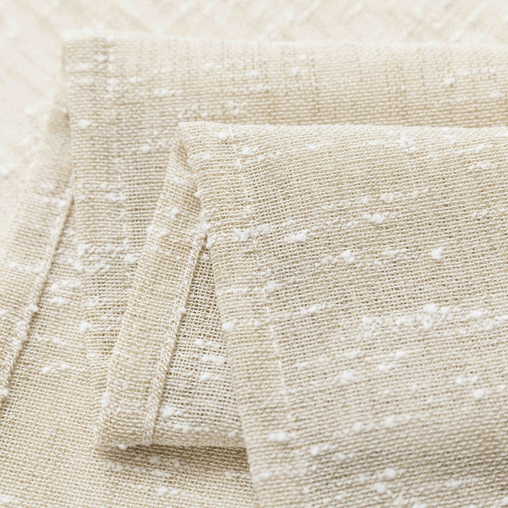 Κουρτίνα Ημιδιάφανη Λινή Μπεζ Με Κρίκο 270x290cm A6023-22