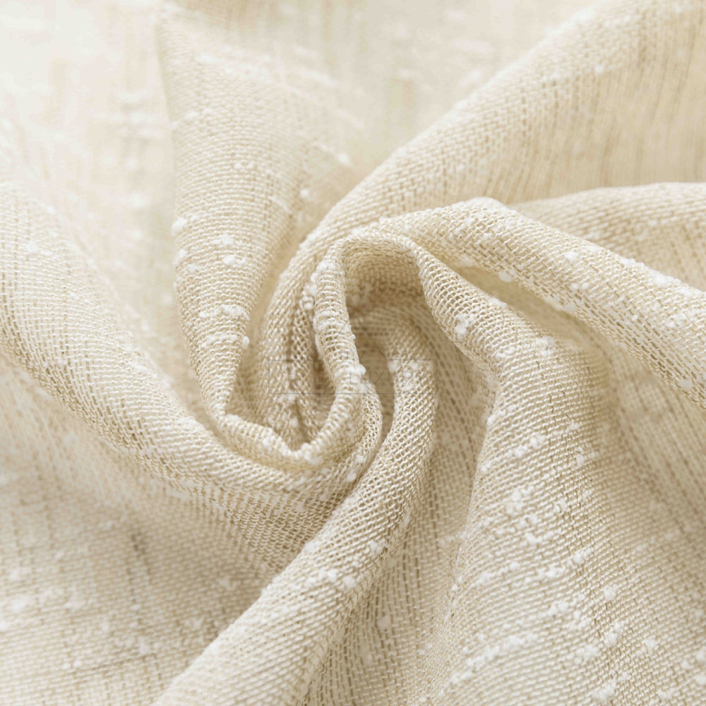 Κουρτίνα Ημιδιάφανη Λινή Μπεζ Με Κρίκο 270x290cm A6023-22