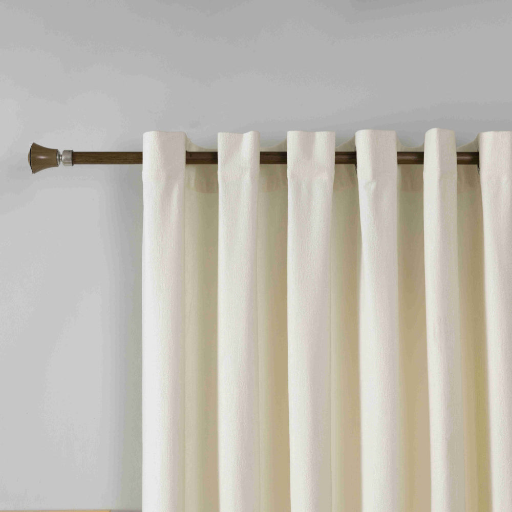 Κουρτίνα Σκίασης Ζακάρ Εκρού Με Κρίκους 270x255cm 8035-1