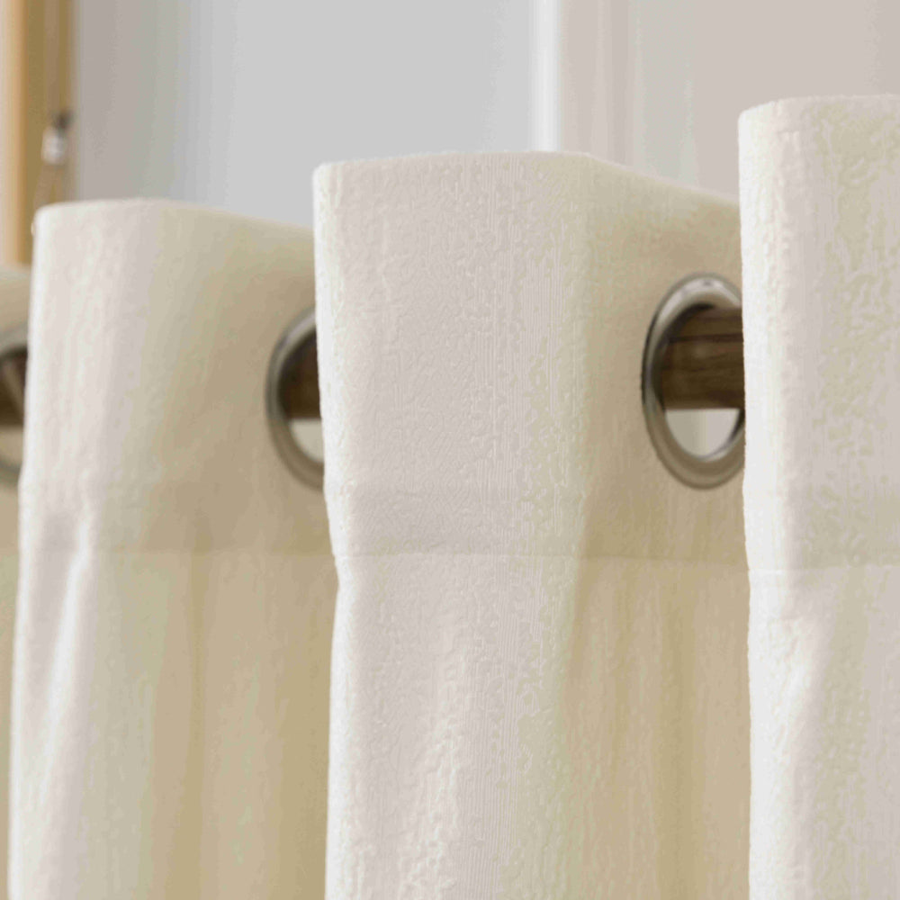 Κουρτίνα Σκίασης Ζακάρ Εκρού Με Κρίκους 270x255cm 8035-1