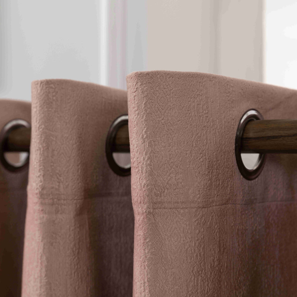 Κουρτίνα Σκίασης Ζακάρ Σομόν Με Κρίκους 270x255cm 8035-2