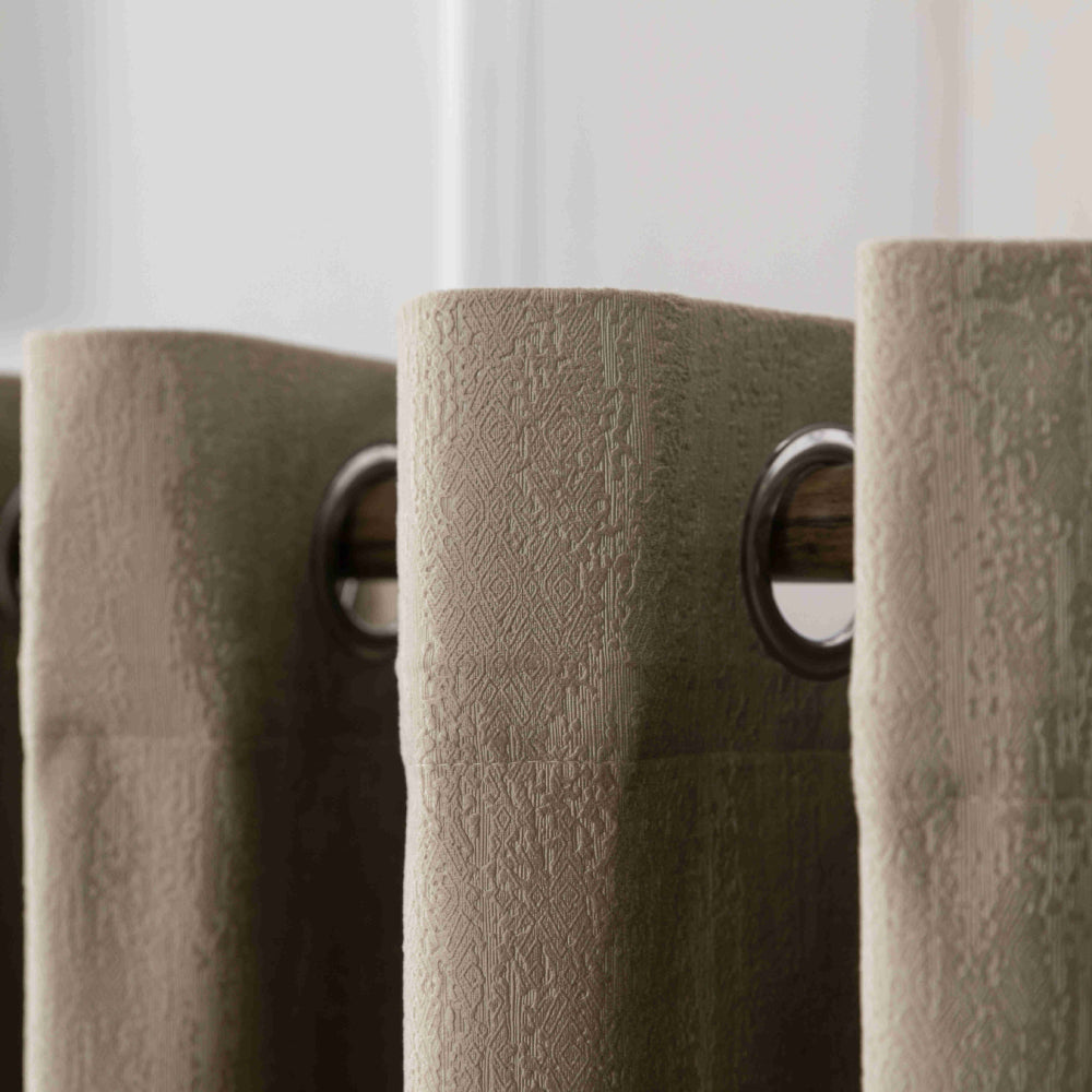 Κουρτίνα Σκίασης Ζακάρ Μόκα Με Κρίκους 270x255cm 8035-4