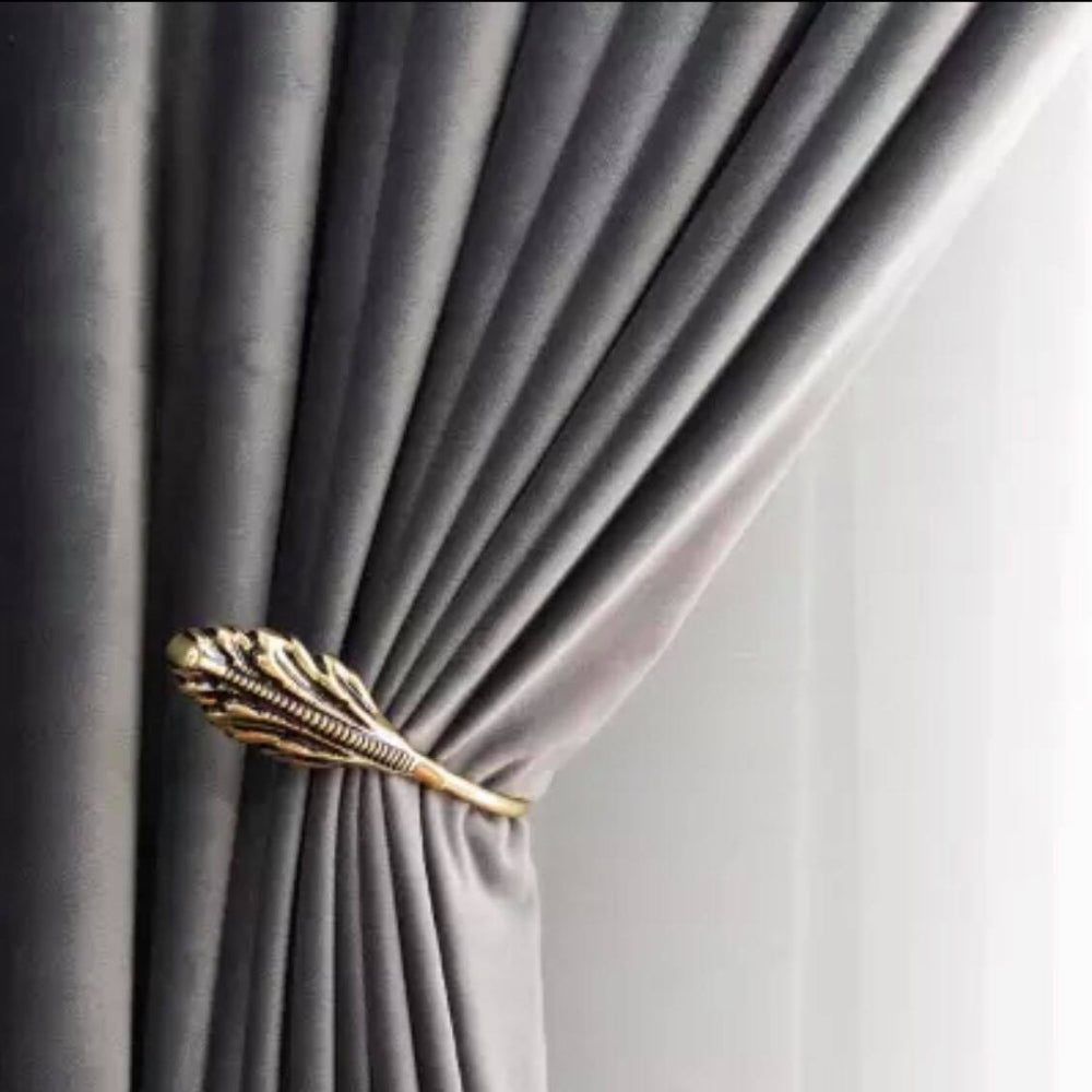 Velvet Κουρτίνα Σκίασης Γκρι Με Τρέσα Υ270xΦ280cm 910-11