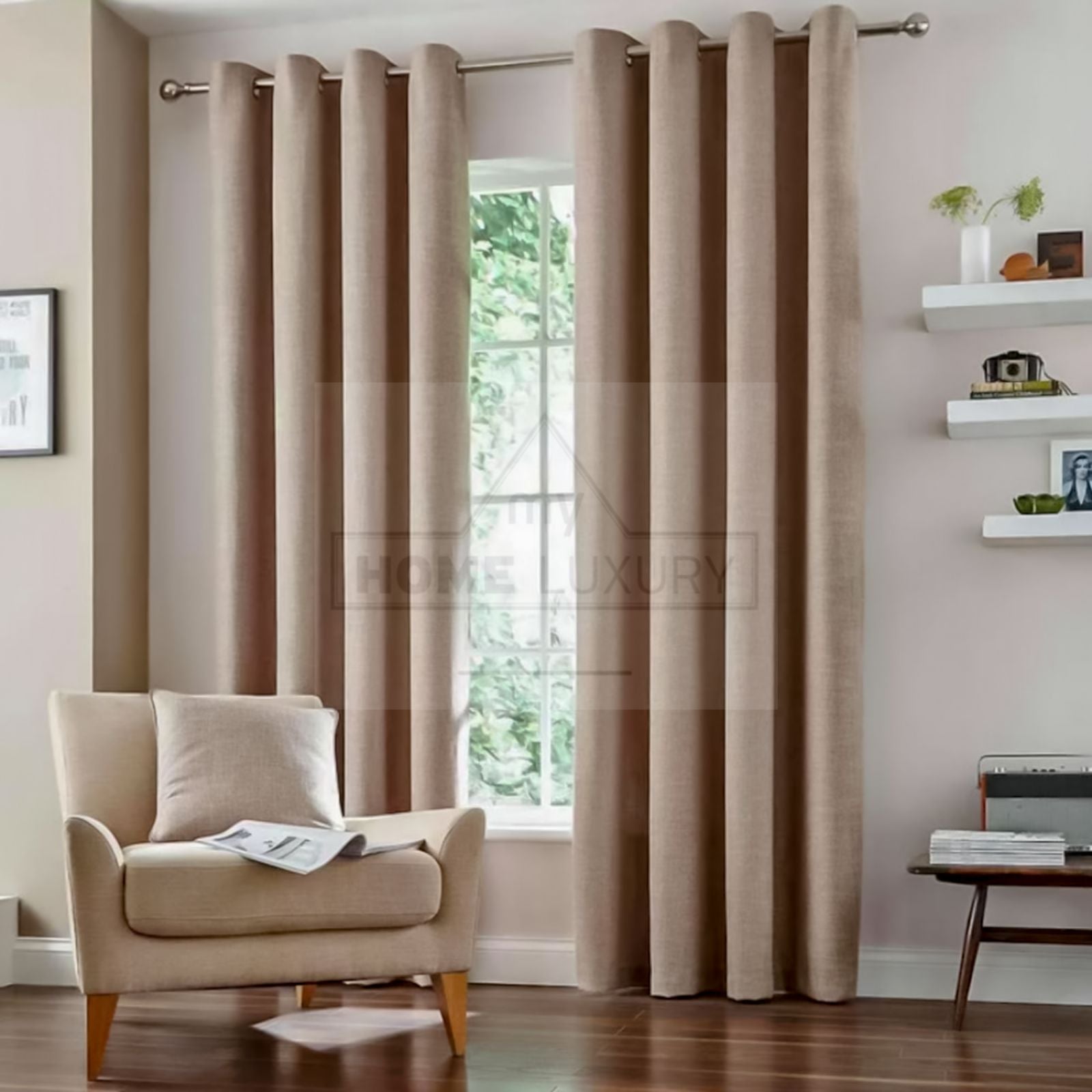 Paris Κουρτίνα Σκίασης Μπεζ Με Κρίκο Υ270xΦ280cm A431-25