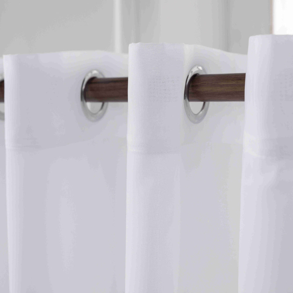 Κουρτίνα Ημιδιάφανη Βουάλ Λευκή Με Κρίκο Υ270xΦ270cm A6030-1
