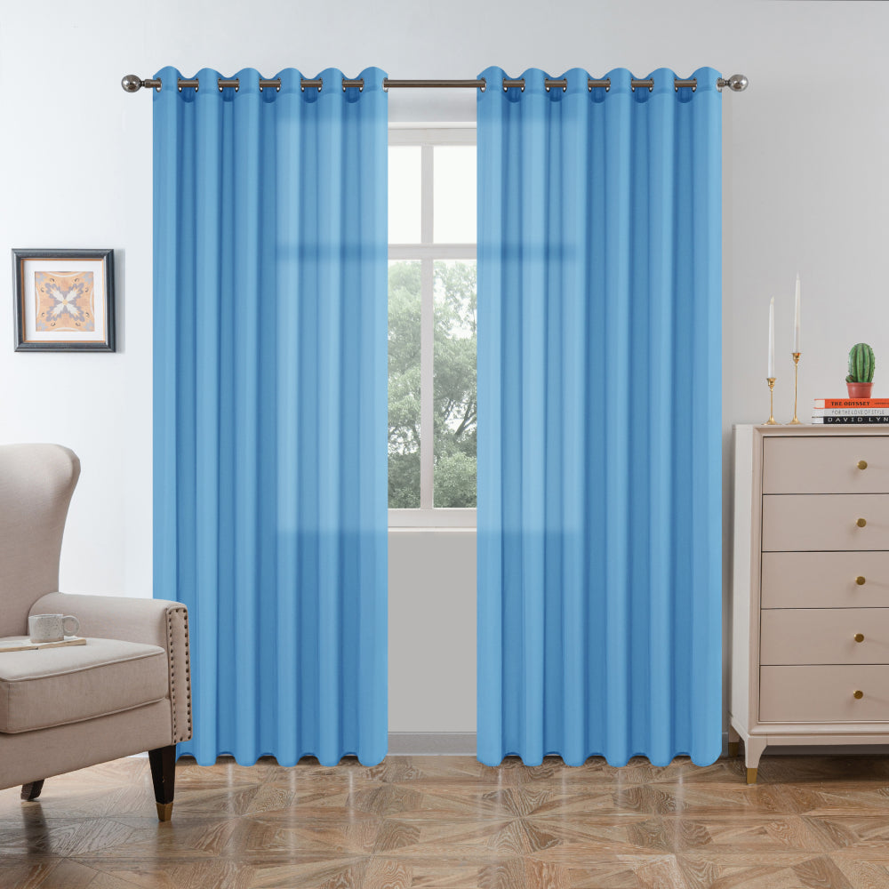 Κουρτίνα Ημιδιάφανη Βουάλ Σιελ Με Κρίκο Υ270xΦ270cm A6030-7