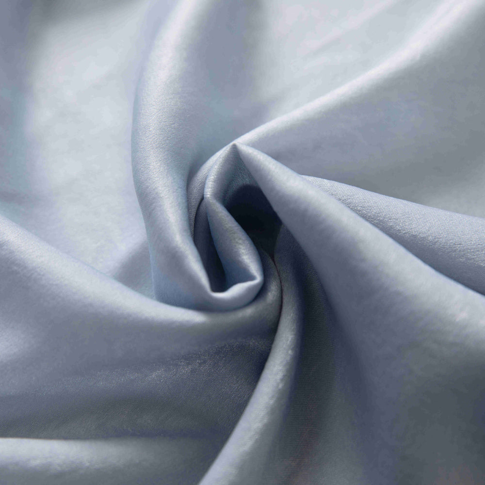 Velour Satin Κουρτίνα Ανοιχτό Μπλε 80% Σκίασης Με Κρίκο Υ270xΦ280cm A6341-15