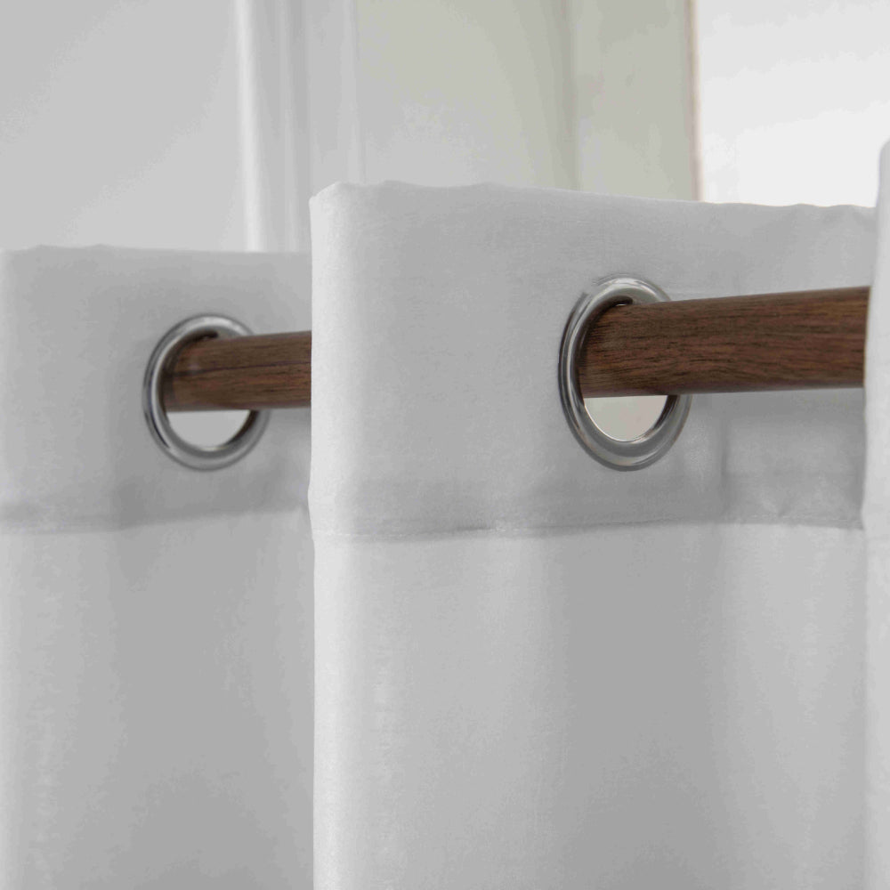 Velour Satin Κουρτίνα Ανοιχτό Γκρι 80% Σκίασης Με Κρίκο Υ270xΦ280cm A6341-17