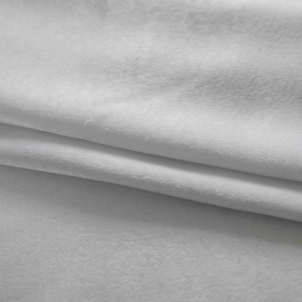 Velour Satin Κουρτίνα Ανοιχτό Γκρι 80% Σκίασης Με Κρίκο Υ270xΦ280cm A6341-17