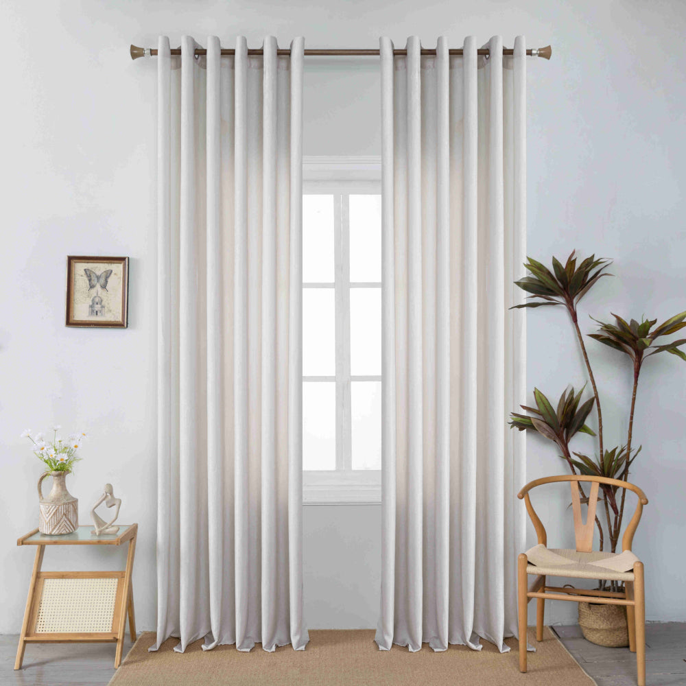 Velour Satin Κουρτίνα Γκρεζ 80% Σκίασης Με Κρίκο Υ270xΦ280cm A6341-20