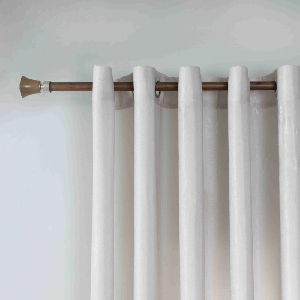 Velour Satin Κουρτίνα Γκρεζ 80% Σκίασης Με Κρίκο Υ270xΦ280cm A6341-20