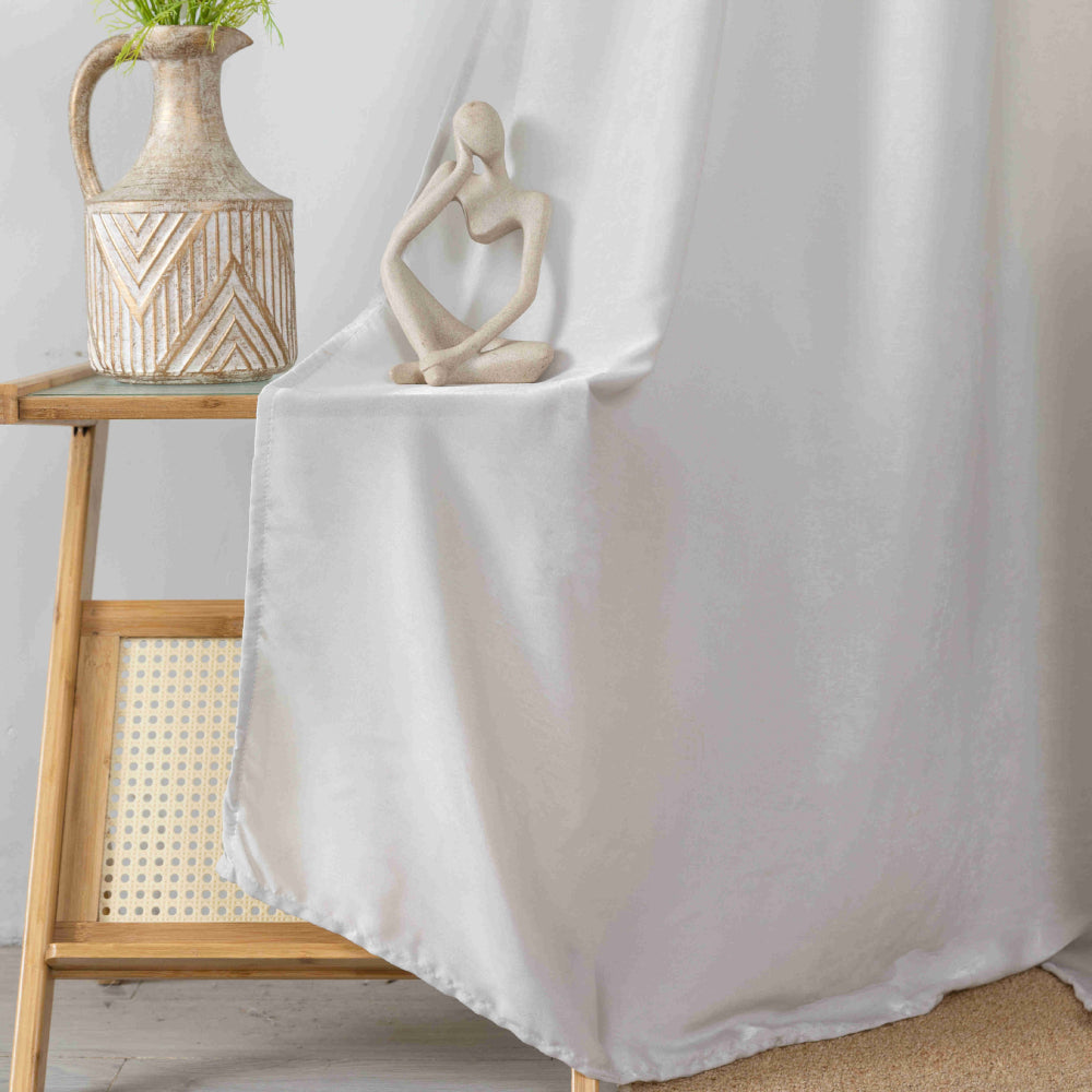 Velour Satin Κουρτίνα Γκρεζ 80% Σκίασης Με Κρίκο Υ270xΦ280cm A6341-20