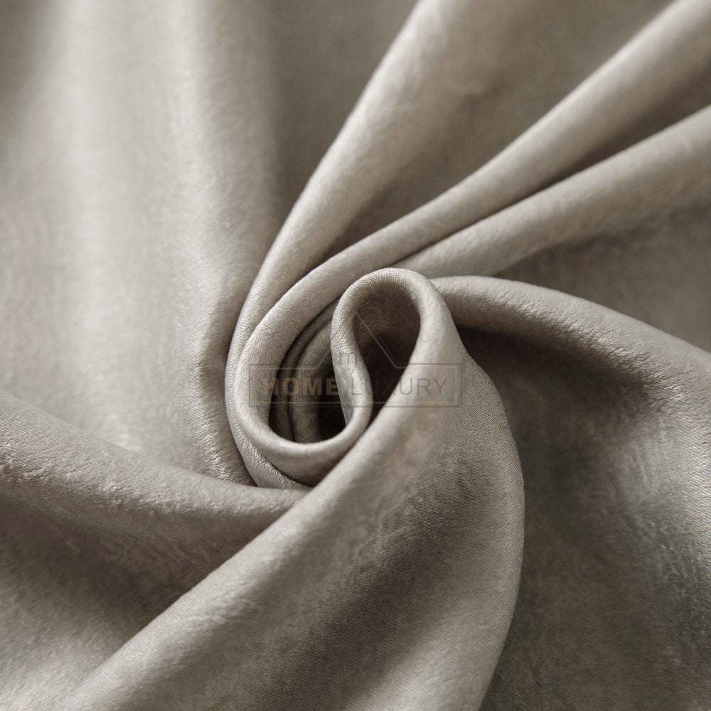 Velour Satin Κουρτίνα Μόκα 80% Σκίασης Με Κρίκο Υ270xΦ280cm A6341-9