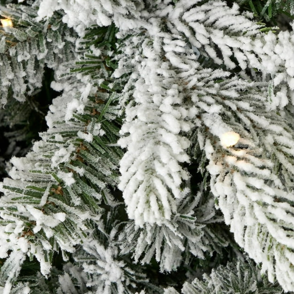 Χιονισμένη Χριστουγεννιάτική Γιρλάντα 180cm με 50led Λαμπάκια