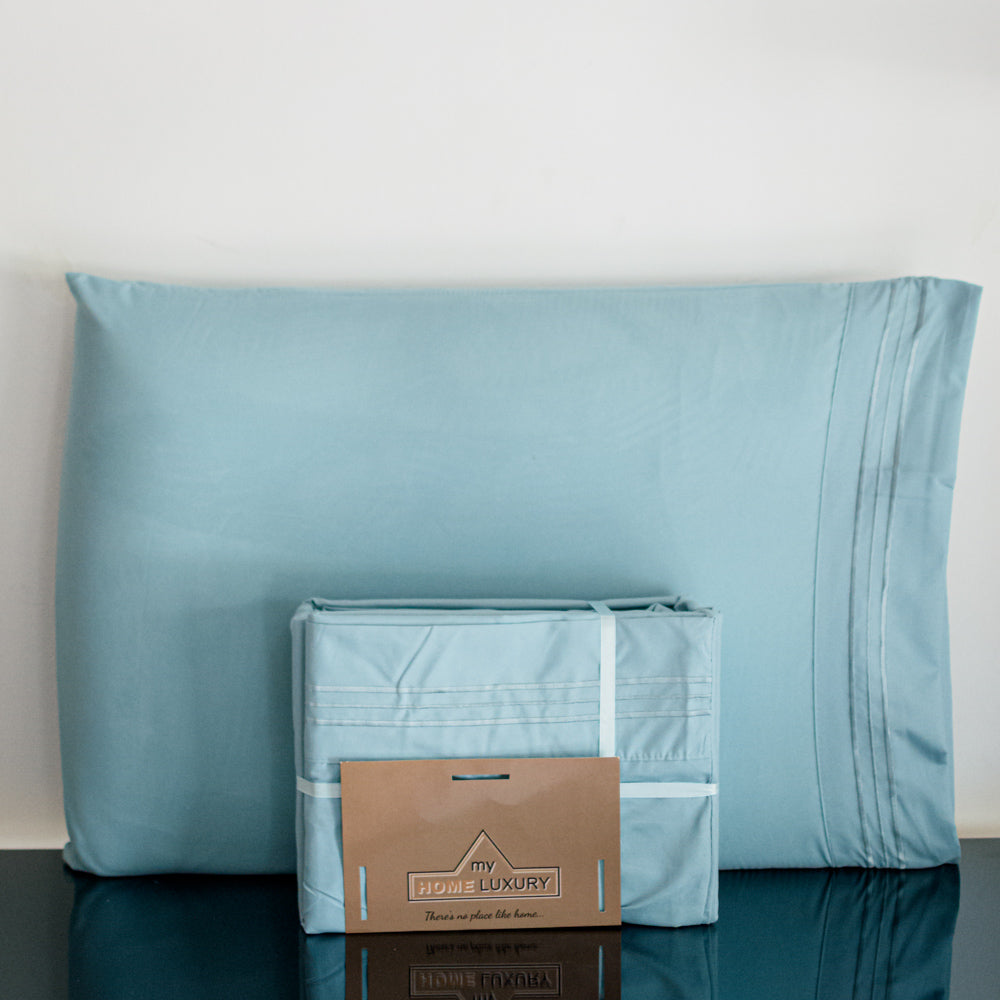 Σετ Σεντόνια Υπέρδιπλα Πετρόλ Με Λάστιχο 180x200+30cm 4τμχ Microcotton 912-9