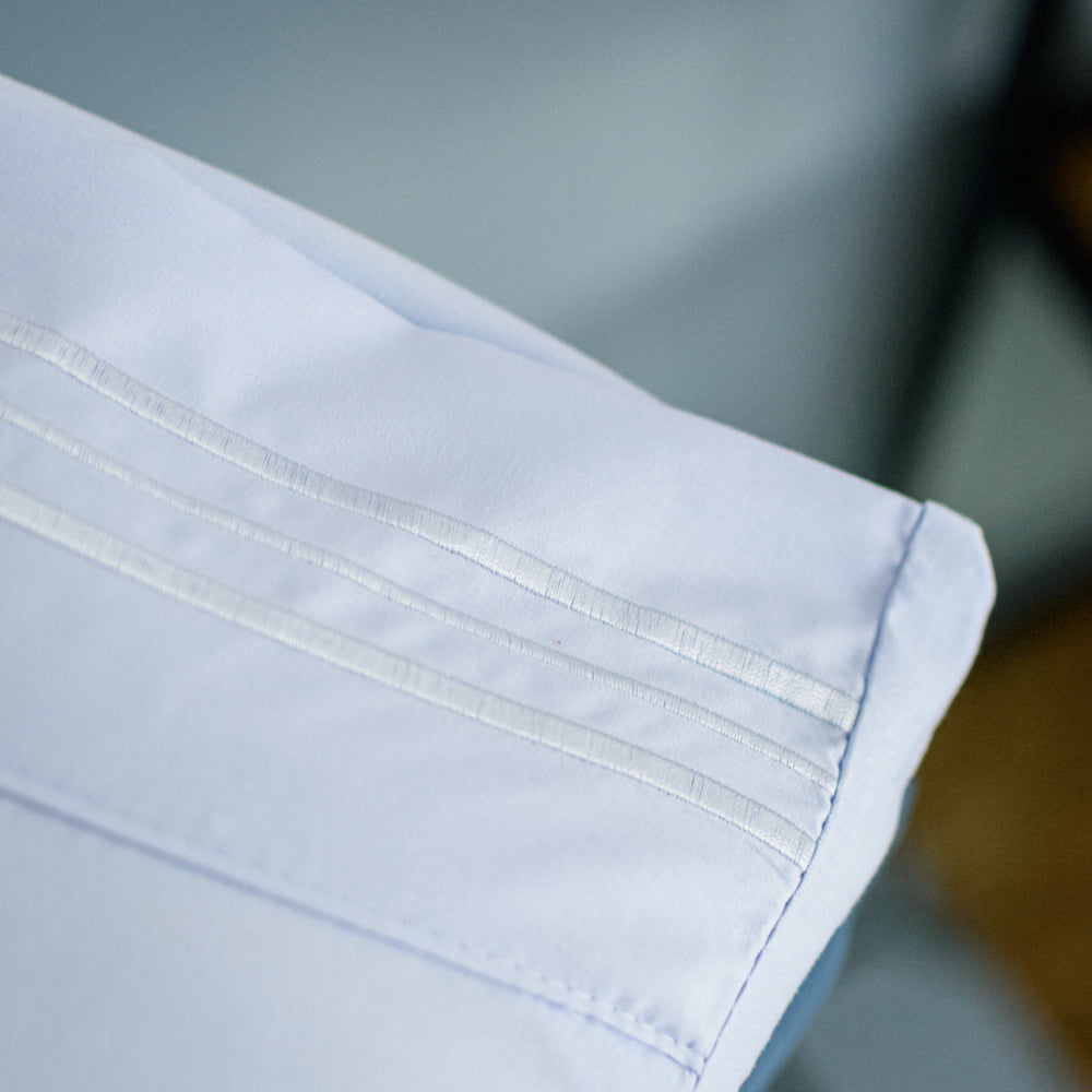 Σετ Σεντόνια Υπέρδιπλα Σιέλ Με Λάστιχο 180x200+30cm 4τμχ Microcotton 912-1