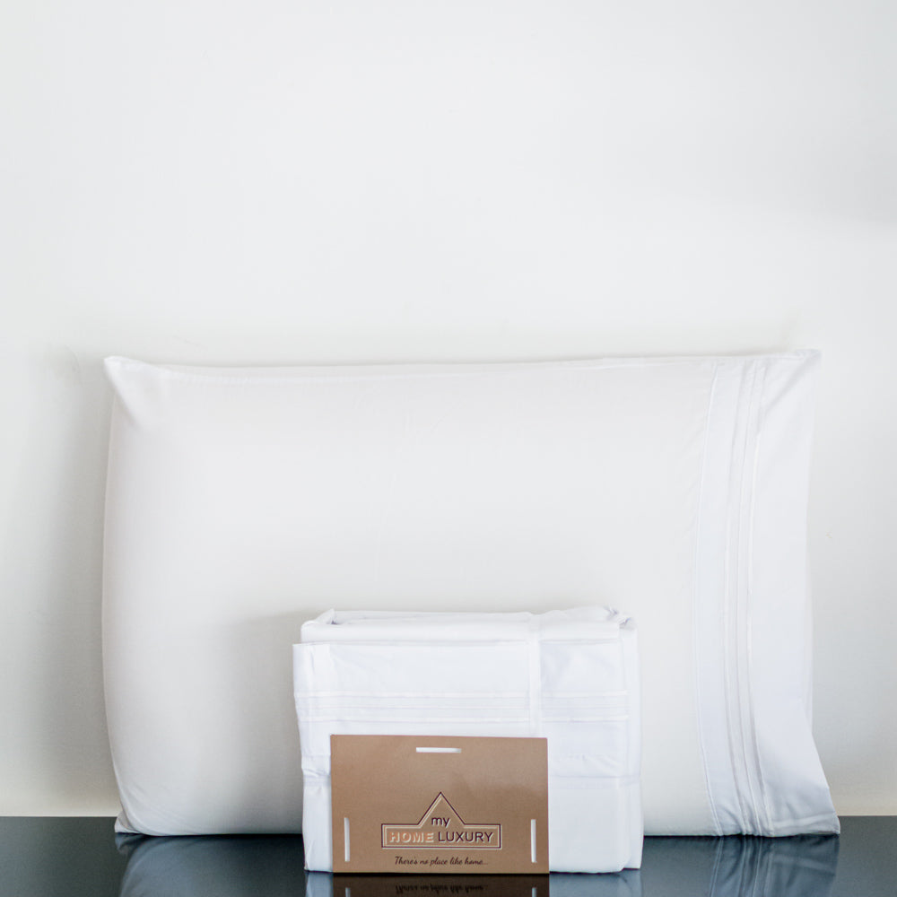 Σετ Σεντόνια Ημίδιπλα Λευκό Με Λάστιχο 100x200+30cm 3τμχ Microcotton 913-8