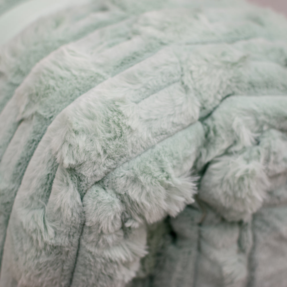 Σετ Κουβέρτοπάπλωμα Γούνα Rabbit 220x240cm 4τμχ Μέντα 986514