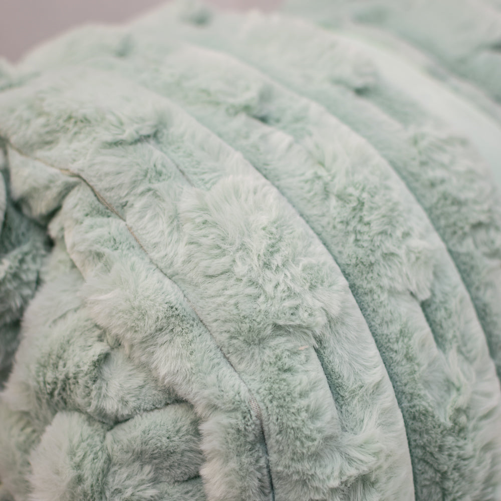 Σετ Κουβέρτοπάπλωμα Γούνα Rabbit 220x240cm 4τμχ Μέντα 986514