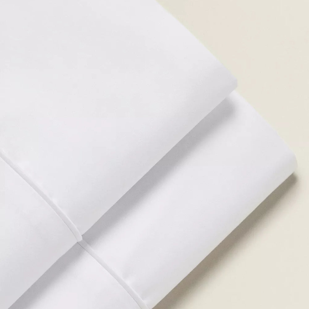 Premium Collection - Σετ Σεντόνια Βαμβακοσατέν 300tc 240x260cm Λευκό με Κέντημα 4τμχ